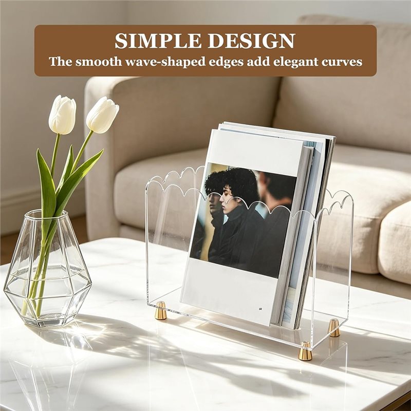 ABKO-Acrylic Magazine Holder F - Magazine Holder Rack ulasan dan harga