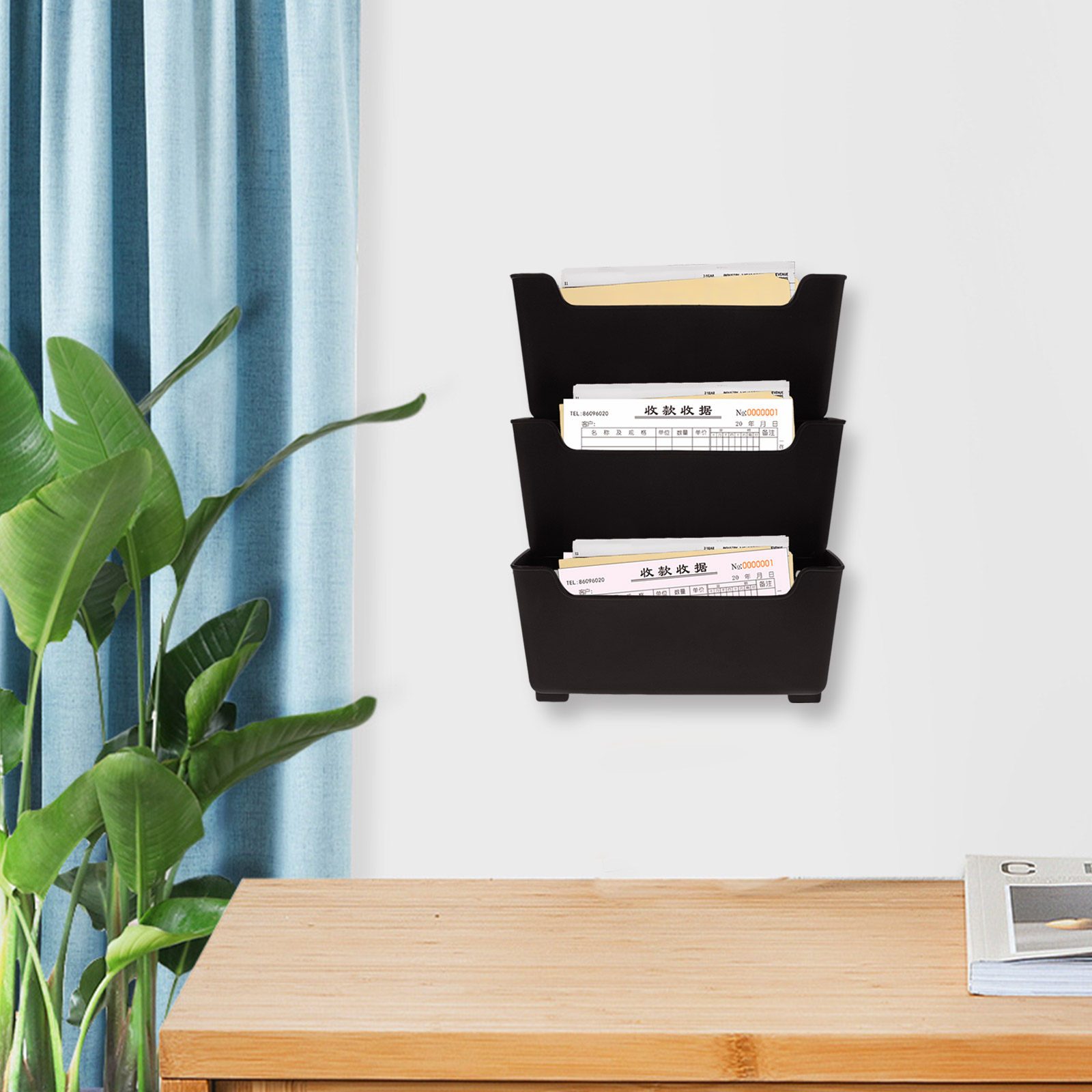 1Set Wall File Organizer Trans - Magazine Holder Rack ulasan dan harga