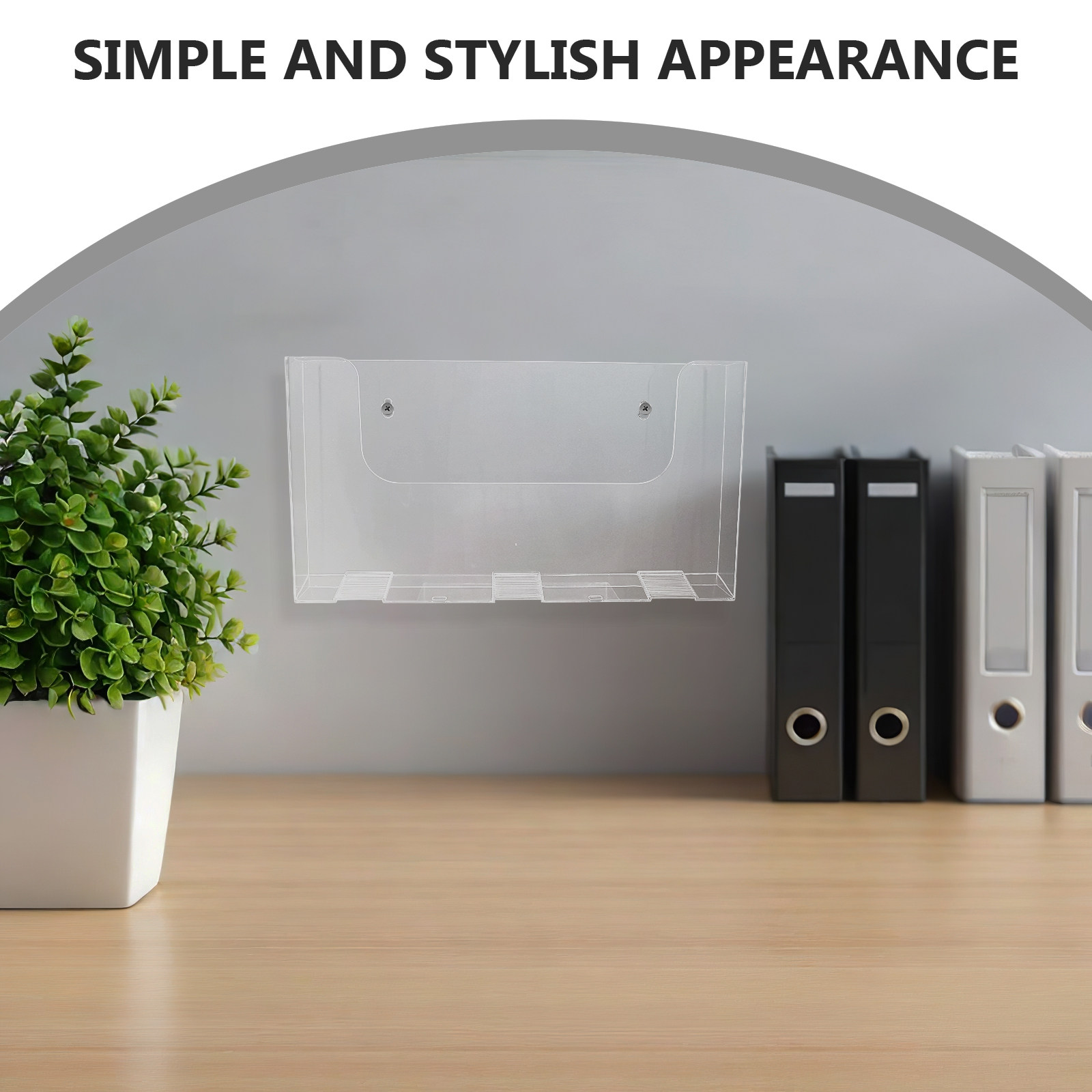 2Pcs Acrylic Wall File Holders - Magazine Holder Rack ulasan dan harga