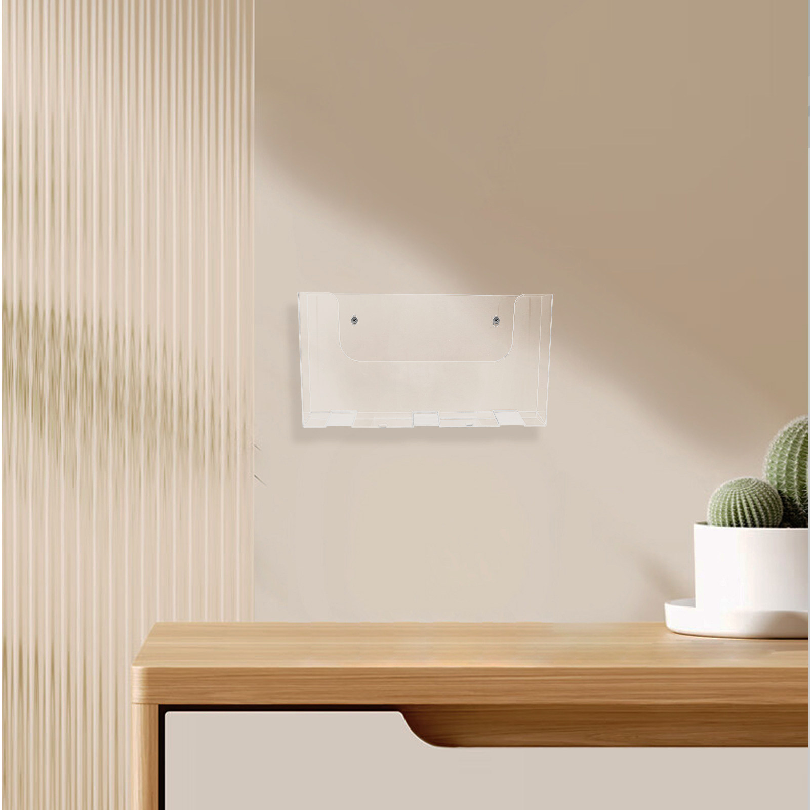 2Pcs Acrylic Wall File Holders - Magazine Holder Rack ulasan dan harga