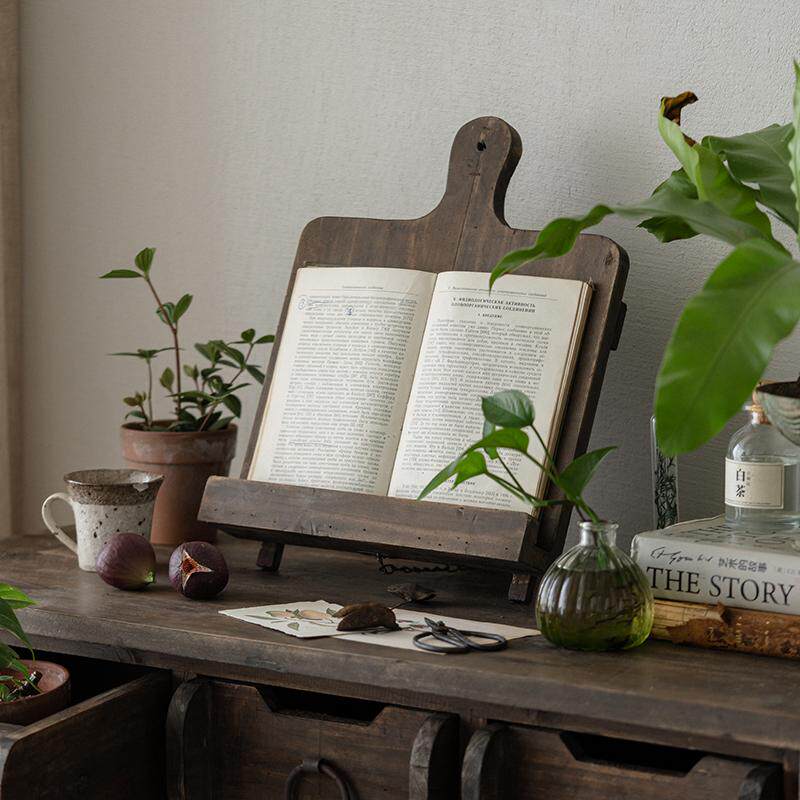 Retro Solid Wood Book Magazine - Magazine Holder Rack ulasan dan harga